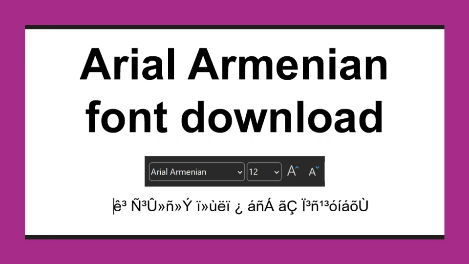 Arial Armenian Font Download