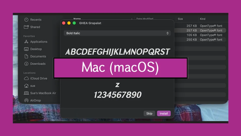 How to Install Armenian Fonts on Mac (macOS) and Use Them