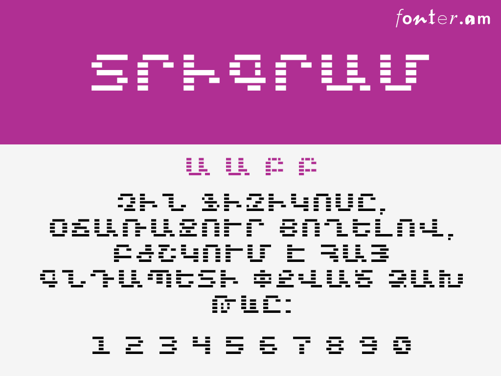 Trigram Armenian free font